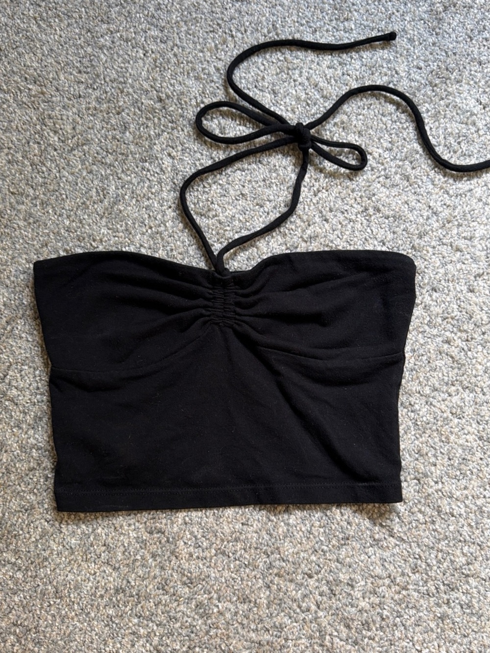 Black Strapless Ruched Tube Top - Women